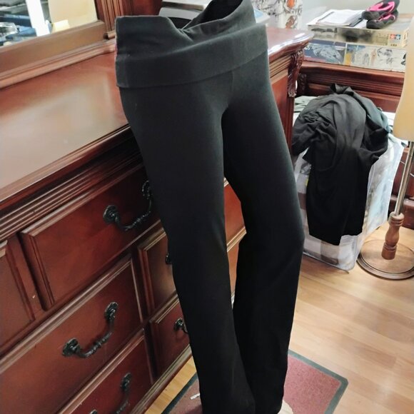 Black with Sequins on Waistband, Cotton Spandex Leggings - Picture 3 of 5